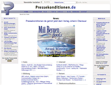 Tablet Screenshot of pressekonditionen.de